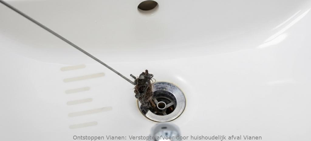 Verstopte afvoer door huishoudelijk afval Vianen